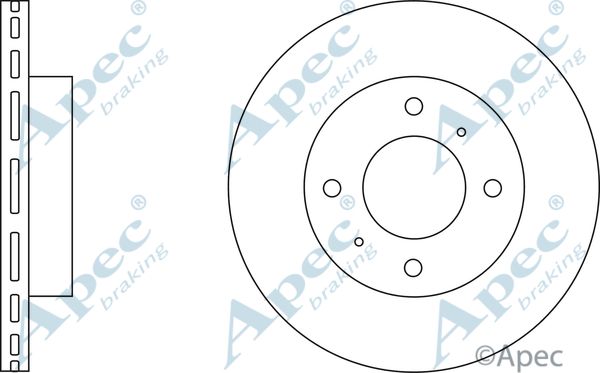 APEC BRAKING stabdžių diskas DSK212